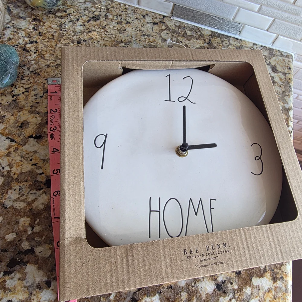 🆕️Rae Dunn White Wall Clock - Home Decor